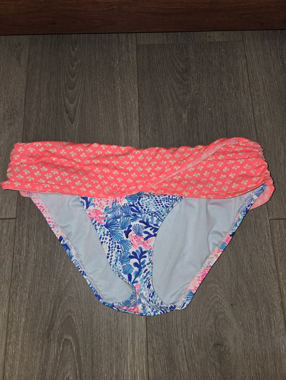 Lilly Pulitzer Lagoon Sarong Hipster Bikini Bottom Sway With Me Size 8